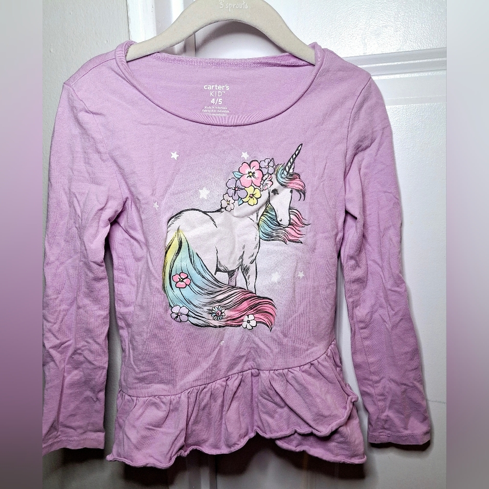 🦄Carter's Unicorn Ruffle Tee (4T/5T)